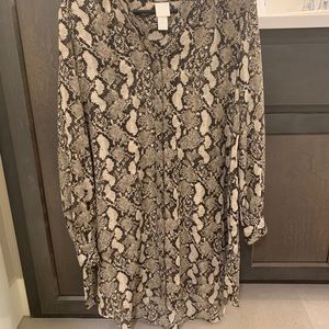 Snakeskin shirt dress